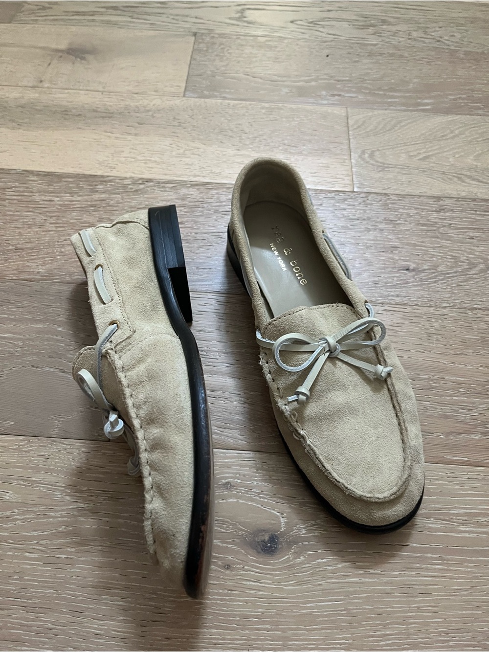 rag & bone Suede Loafers in Light Tan - Picture 4 of 7